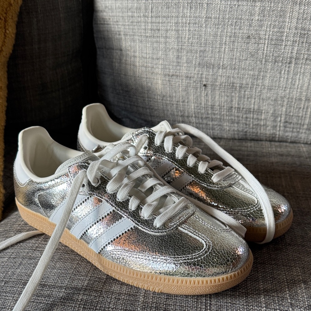 Adidas OG Samba Silver Metallic / Cloud White / Core White